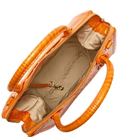 BRAHMIN Melbourne Collection Mango Orange Caroline Satchel Bag