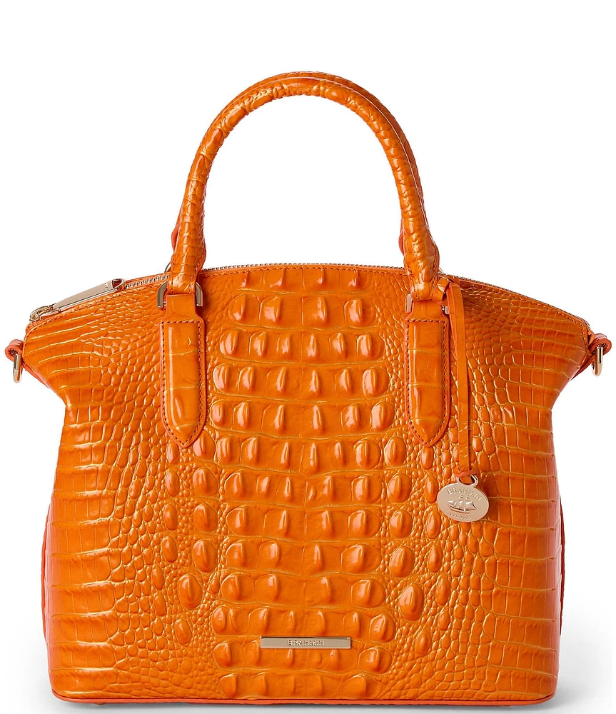 BRAHMIN Melbourne Collection Mango Orange Duxbury Satchel Bag