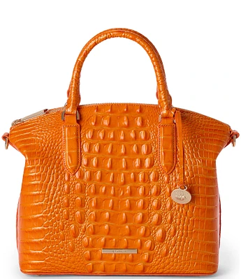 BRAHMIN Melbourne Collection Mango Orange Duxbury Satchel Bag