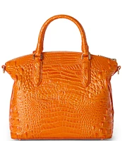 BRAHMIN Melbourne Collection Mango Orange Duxbury Satchel Bag