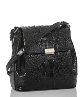 BRAHMIN Melbourne Collection Margo Crocodile-Embossed Crossbody Bag