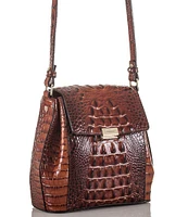 BRAHMIN Melbourne Collection Margo Crocodile-Embossed Crossbody Bag