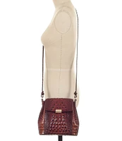 BRAHMIN Melbourne Collection Margo Crocodile-Embossed Crossbody Bag