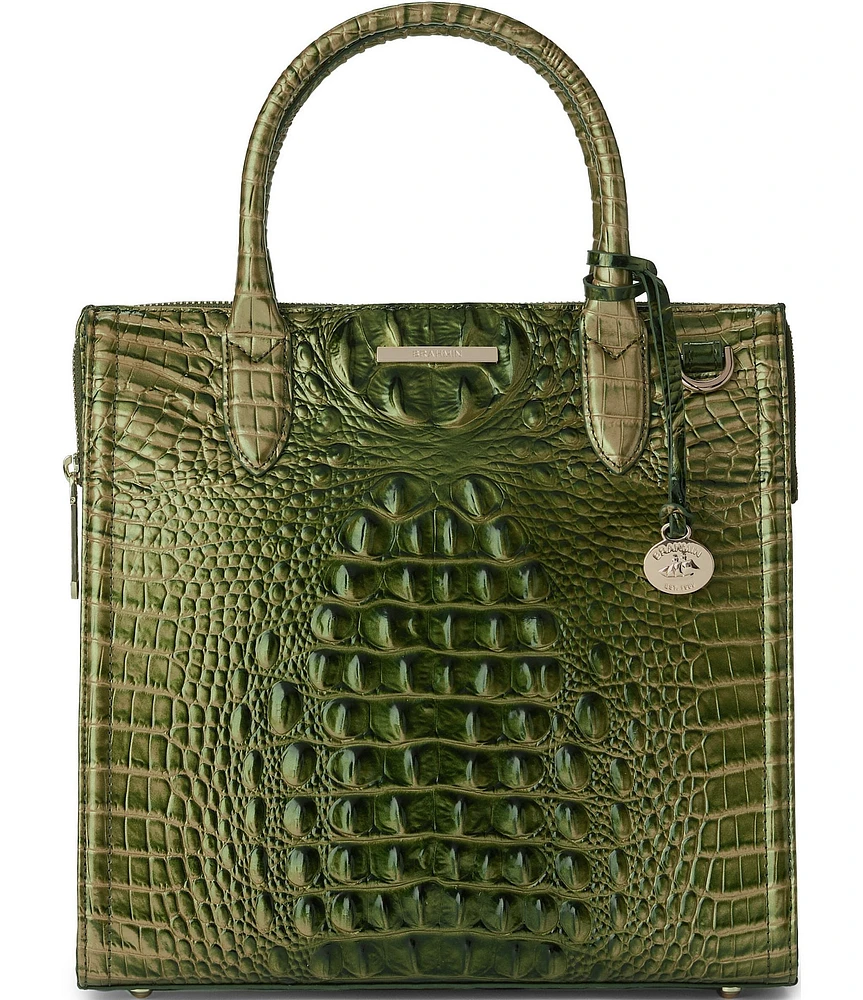 BRAHMIN Melbourne Collection Matcha Green Caroline Satchel Bag