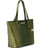 BRAHMIN Melbourne Collection Matcha Green Medium Asher Tote Bag