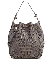 BRAHMIN Melbourne Collection Melinda Charcoal Bucket Bag