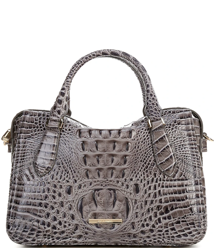 BRAHMIN Melbourne Collection Micaela Charcoal Satchel Bag