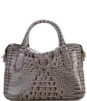 BRAHMIN Melbourne Collection Micaela Charcoal Satchel Bag