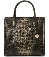 BRAHMIN Melbourne Collection Onyx Carolina Satchel Bag