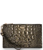 BRAHMIN Melbourne Collection Onyx Daisy Wristlet Bag