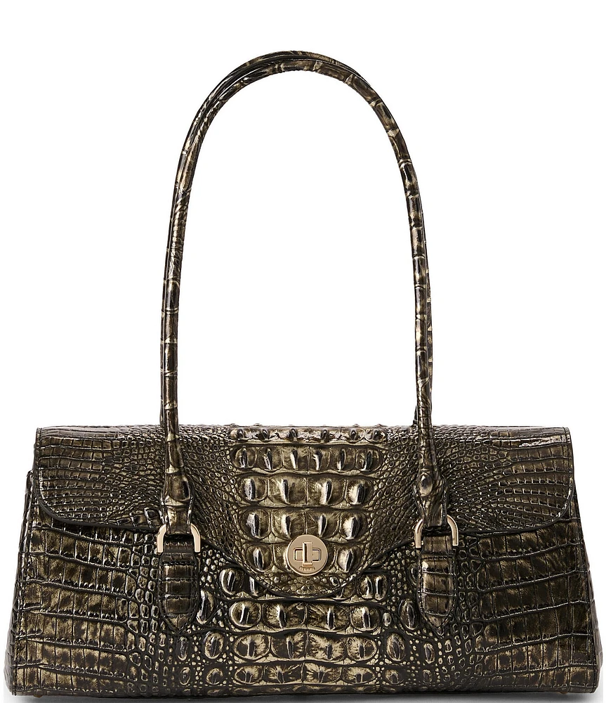 BRAHMIN Melbourne Collection Onyx Dayan Satchel Bag