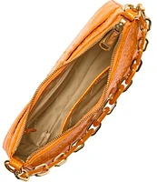 BRAHMIN Melbourne Collection Orange Mango Mod Esme Chain Strap Shoulder Bag