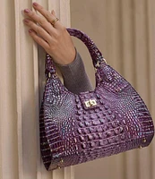 BRAHMIN Melbourne Collection Passion Purple Adrian Satchel Bag