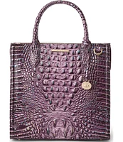 BRAHMIN Melbourne Collection Passion Purple Carolina Satchel Bag