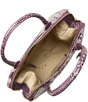 BRAHMIN Melbourne Collection Passion Purple Carolina Satchel Bag