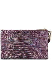 BRAHMIN Melbourne Collection Passion Purple Daisy Wristlet Bag