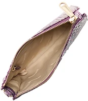 BRAHMIN Melbourne Collection Passion Purple Daisy Wristlet Bag