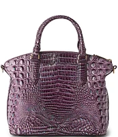 BRAHMIN Melbourne Collection Passion Purple Duxbury Satchel Bag