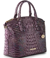 BRAHMIN Melbourne Collection Passion Purple Duxbury Satchel Bag