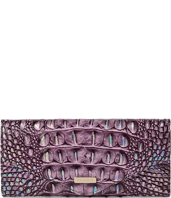 BRAHMIN Melbourne Collection Passion Purple Veronica Trifold Wallet