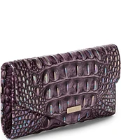 BRAHMIN Melbourne Collection Passion Purple Veronica Trifold Wallet