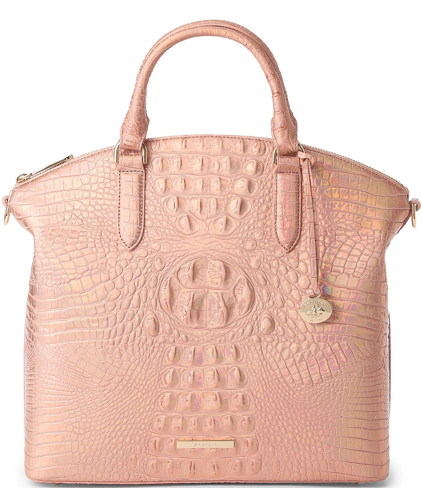 BRAHMIN Melbourne Collection Rose Gold Large Duxbury Satchel Bag