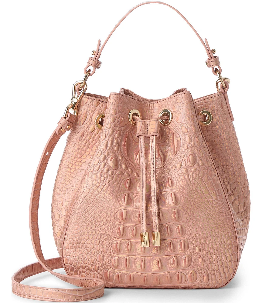 BRAHMIN Melbourne Collection Rose Gold Melinda Bucket Bag