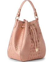 BRAHMIN Melbourne Collection Rose Gold Melinda Bucket Bag