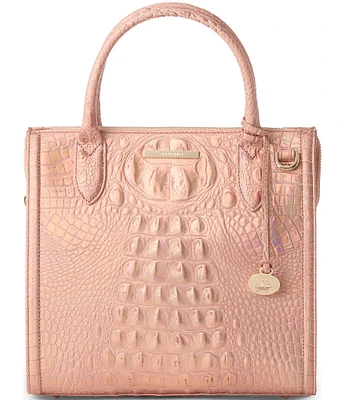 BRAHMIN Melbourne Collection Rose Gold Small Caroline Satchel Bag