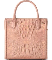 BRAHMIN Melbourne Collection Rose Gold Small Caroline Satchel Bag