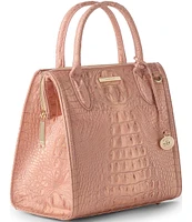 BRAHMIN Melbourne Collection Rose Gold Small Caroline Satchel Bag