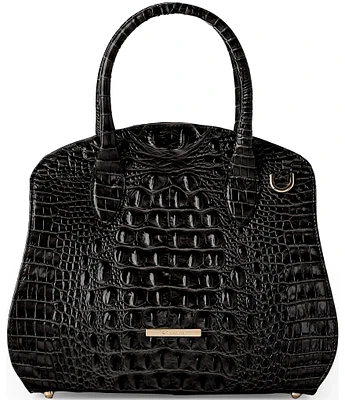 BRAHMIN Melbourne Collection Rosetta Black Satchel Bag