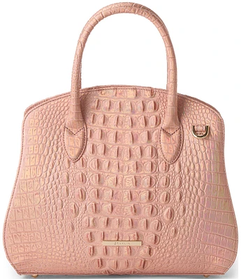 BRAHMIN Melbourne Collection Rosetta Rose Gold Satchel Bag