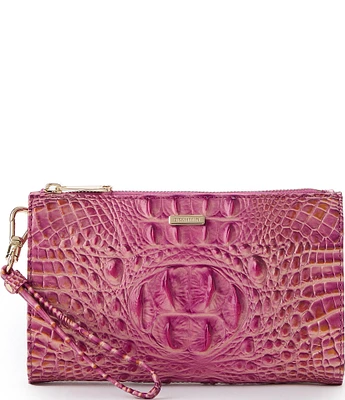 BRAHMIN Melbourne Collection Rouge Blush Daisy Wristlet