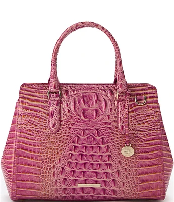 BRAHMIN Melbourne Collection Rouge Blush Small Finley Carryall Satchel Bag