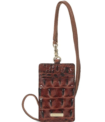 BRAHMIN Melbourne Collection Sawyer Crocodile-Embossed Lanyard