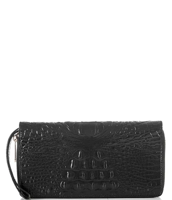 BRAHMIN Melbourne Collection Skyler Crocodile-Embossed Travel Wallet