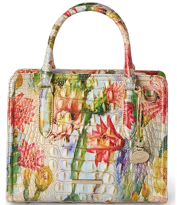 BRAHMIN Melbourne Collection Succulent Bloom Cami Satchel Bag
