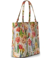 BRAHMIN Melbourne Collection Succulent Bloom Ezra Tote Bag