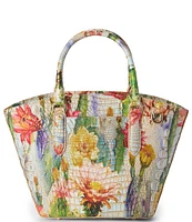 BRAHMIN Melbourne Collection Succulent Bloom Jenny Satchel Bag