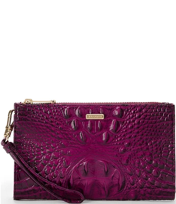 BRAHMIN Melbourne Collection Sugar Plum Daisy Wristlet