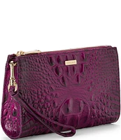 BRAHMIN Melbourne Collection Sugar Plum Daisy Wristlet