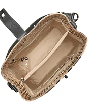 BRAHMIN Melbourne Collection Taupe Fields Celina Bucket Shoulder Bag