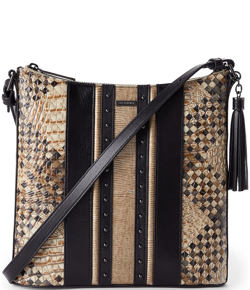 BRAHMIN Melbourne Collection Taupe Fields Katie Crossbody Bag
