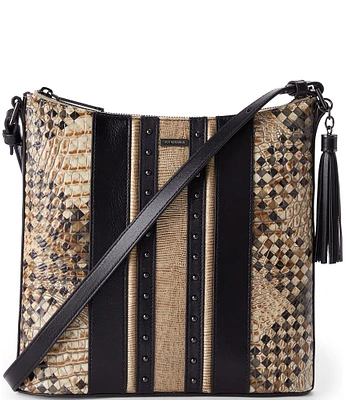 BRAHMIN Melbourne Collection Taupe Fields Katie Crossbody Bag