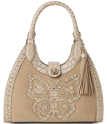 BRAHMIN Sapelo Melbourne Collection Adrian Butterfly Satchel Bag