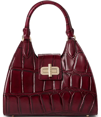 BRAHMIN Nerina Collection Merlot Adrian Satchel Bag