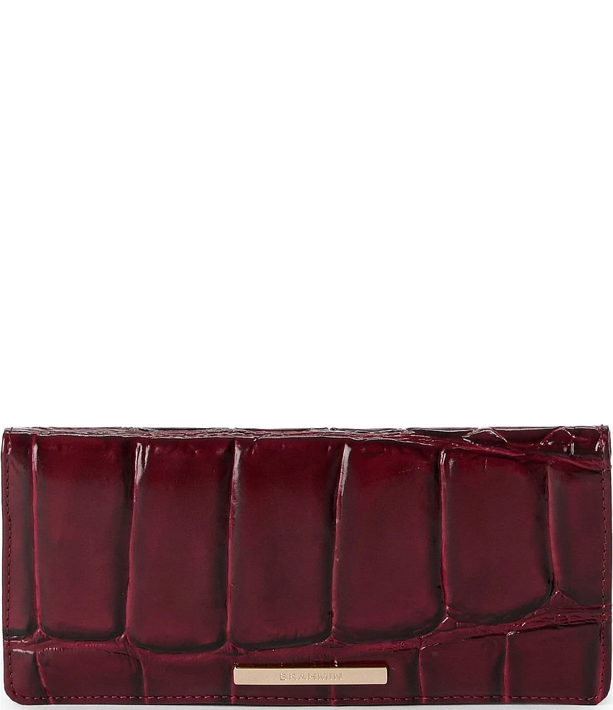 BRAHMIN Nerina Collection Merlot Ady Bifold Wallet