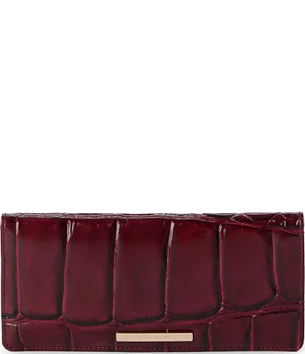 BRAHMIN Nerina Collection Merlot Ady Bifold Wallet