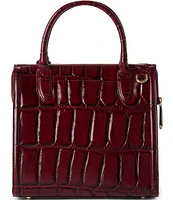 BRAHMIN Nerina Collection Merlot Small Carolina Satchel Bag